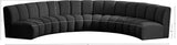 Infinity Boucle Fabric Modular Sectional - Stylish 5pc Contemporary Seating with Deep Channel Tufting