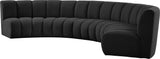 Infinity Boucle Fabric Modular Sectional - Stylish 5pc Contemporary Seating with Deep Channel Tufting