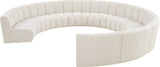 Infinity Boucle Fabric Soft Contemporary 10pc Modular Sectional with Deep Channel Tufting Design