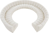 Infinity Boucle Fabric Modern 11pc. Modular Sectional Sofa with Deep Channel Tufting Design