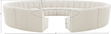 Infinity Boucle Fabric 12pc Modular Sectional Sofa with Deep Channel Tufting for Modern Living