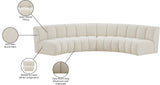 Infinity Boucle Fabric Modular Sectional Sofa with Deep Channel Tufting for Modern Living Spaces