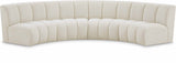 Infinity Boucle Fabric Modular Sectional Sofa with Deep Channel Tufting for Modern Living Spaces