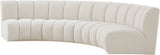 Infinity Boucle Fabric Modular Sectional Sofa with Deep Channel Tufting for Modern Living Spaces