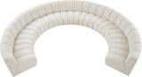 Infinity Boucle Fabric Modular Sectional Sofa - Contemporary Design with Deep Channel Tufting Comfort