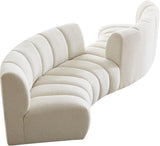 Infinity Boucle Fabric Modular Sectional Sofa with Deep Channel Tufting for Modern Living Spaces
