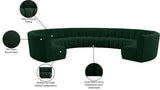 Infinity Boucle Fabric Soft Contemporary 10pc Modular Sectional with Deep Channel Tufting Design