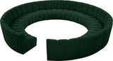 Infinity Boucle Fabric 12pc Modular Sectional Sofa with Deep Channel Tufting for Modern Living