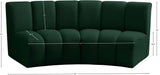 Infinity Boucle Fabric Contemporary 2-Piece Modular Sectional with Deep Channel Tufting Design