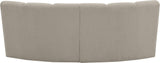 Infinity Boucle Fabric Contemporary 2-Piece Modular Sectional with Deep Channel Tufting Design