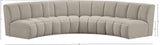 Infinity Boucle Fabric Modular Sectional Sofa with Deep Channel Tufting for Modern Living Spaces
