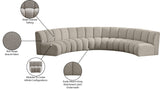 Infinity Boucle Fabric Modular Sectional - Stylish 5pc Contemporary Seating with Deep Channel Tufting