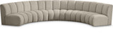 Infinity Boucle Fabric Modular Sectional - Stylish 5pc Contemporary Seating with Deep Channel Tufting