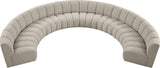 Infinity Boucle Fabric Modular Sectional Sofa – Luxurious Deep Channel Tufting & Contemporary Design