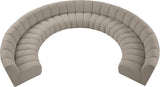 Infinity Boucle Fabric Modular Sectional Sofa - Contemporary Design with Deep Channel Tufting Comfort
