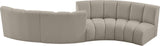 Infinity Boucle Fabric Modular Sectional Sofa with Deep Channel Tufting for Modern Living Spaces