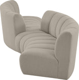 Infinity Boucle Fabric Modular Sectional Sofa with Deep Channel Tufting for Modern Living Spaces