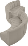 Infinity Boucle Fabric Modular Sectional Sofa - Contemporary Design with Deep Channel Tufting Comfort