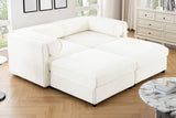 HARMONY 75" Loveseat with 2 Ottomans