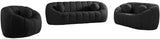 Elijah Contemporary Loveseat with Deep Channel Tufting and Accent Pillow for Ultimate Comfort