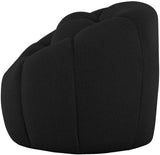 Elijah Contemporary Loveseat with Deep Channel Tufting and Accent Pillow for Ultimate Comfort