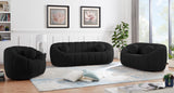 Elijah Contemporary Sofa with Deep Channel Tufting and Cozy Accent Pillow for Ultimate Comfort