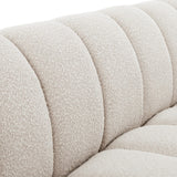 Elijah Contemporary Loveseat with Deep Channel Tufting and Accent Pillow for Ultimate Comfort