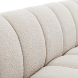 Elijah Contemporary Sofa with Deep Channel Tufting and Cozy Accent Pillow for Ultimate Comfort