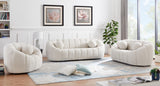 Elijah Contemporary Sofa with Deep Channel Tufting and Cozy Accent Pillow for Ultimate Comfort