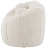 Elijah Contemporary Sofa with Deep Channel Tufting and Cozy Accent Pillow for Ultimate Comfort