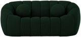 Elijah Contemporary Loveseat with Deep Channel Tufting and Accent Pillow for Ultimate Comfort
