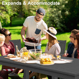 91.7"L Extendable Aluminum Outdoor Dining Table