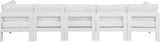 Nizuc - Outdoor Patio 5 Seat Modular Sofa With White Frame