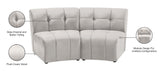 Limitless Modular Sectional Loveseat with Upscale Tufting and Contemporary Design for Ultimate Comfort