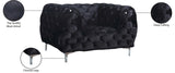 Mercer Elegant Contemporary Velvet Chair with Plush Comfort, Chrome Legs, and Modern Design