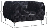 Mercer Elegant Contemporary Velvet Chair with Plush Comfort, Chrome Legs, and Modern Design