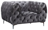 Mercer Elegant Contemporary Velvet Chair with Plush Comfort, Chrome Legs, and Modern Design