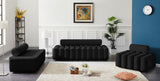 Melody Elegant Velvet Contemporary Chair with Deep Channel Tufting for Chic Modern Living Spaces