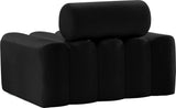 Melody Elegant Velvet Contemporary Chair with Deep Channel Tufting for Chic Modern Living Spaces