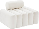Melody Elegant Velvet Contemporary Chair with Deep Channel Tufting for Chic Modern Living Spaces