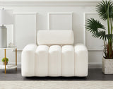 Melody Elegant Velvet Contemporary Chair with Deep Channel Tufting for Chic Modern Living Spaces