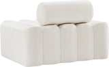 Melody Elegant Velvet Contemporary Chair with Deep Channel Tufting for Chic Modern Living Spaces