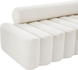 Melody Elegant Velvet Contemporary Chair with Deep Channel Tufting for Chic Modern Living Spaces