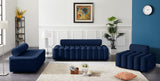 Melody Elegant Velvet Contemporary Chair with Deep Channel Tufting for Chic Modern Living Spaces