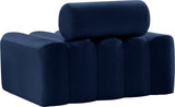 Melody Elegant Velvet Contemporary Chair with Deep Channel Tufting for Chic Modern Living Spaces