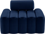 Melody Elegant Velvet Contemporary Chair with Deep Channel Tufting for Chic Modern Living Spaces