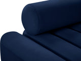 Melody Elegant Velvet Contemporary Chair with Deep Channel Tufting for Chic Modern Living Spaces