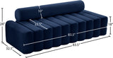 Melody Contemporary Sofa with Deep Channel Tufting - Chic Velvet Design for Modern Spaces