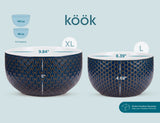 Kook Ceramic Nesting Bowls Set of 4, Ivory