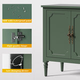 Console Cabinet, 59'' Mid Century Modern Pantry Cabinet
